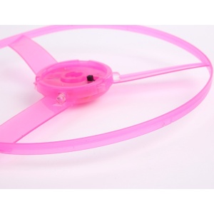 Jucarie Disc Zburator, Distractiv pentru Copii, Flippy, Aruncator Manual din Plastic, cu Lumini, Roz - Img 6
