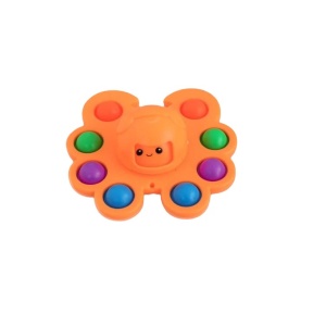 Jucarie Pop It, Flippy, Fidget Toy, Antistres, Senzoriala, Crab, Portocaliu - Img 1