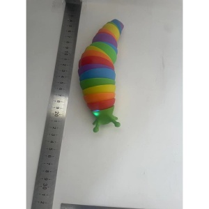 Jucarie Senzoriala Antistres, Flippy, Fidget Toys, Omida Curcubeu, 18.6 cm, Functie de Luminat, +3 Ani, Multicolor - Img 13
