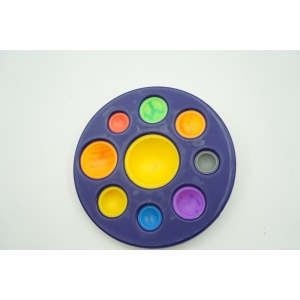 Jucarie senzoriala Dimple fidget toy, Planetariu, Albastru, 18x18 cm - Img 2