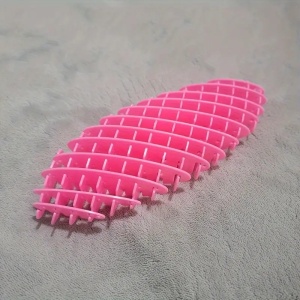 Jucarie Worm Fidget de Decompresie, Flippy, Anti Stres, Dimensiune Compacta 10 cm, Dimensiune Extinsa 24.5 cm, Roz - Img 2