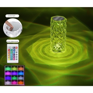Lampa de birou pe LED RGB, Flippy, dimmer tactil, 3 nivele de intensitate, Cristal Acrilic, cu telecomanda - Img 4