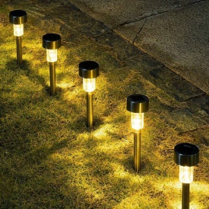 Lampa solara Led decorativa pentru gradina, Argintie, Flippy, Lumina Alb Cald - Img 3