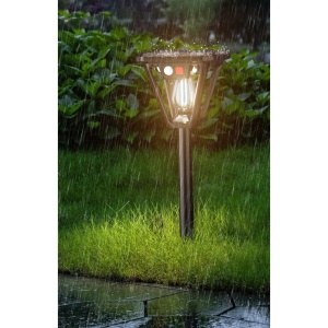 Lampa Solara LED, Flippy, Tip Felinar, pentru Perete/Sol, 10.8 x 12.3 x 46 cm, 3 Moduri, Lumina Calda, din ABS si PP, Negru - Img 4