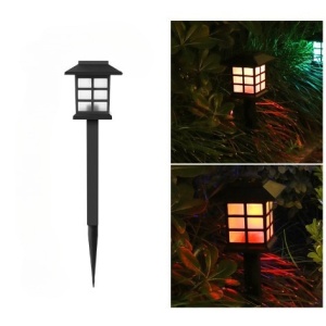 Lampa solara Led pentru gradina, Tip felinar, Flippy, Rosu - Img 2