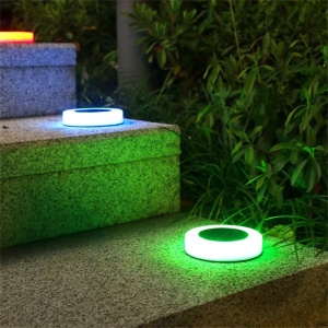 Lampa solara LED, sub forma de cerc, pentru gazon sau gradina, Rezistenta la apa, Flippy, Multicolor - Img 3