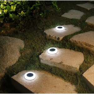Lampa solara LED, sub forma de cerc, pentru gazon sau gradina, Rezistenta la apa, Flippy, Alb rece - Img 8