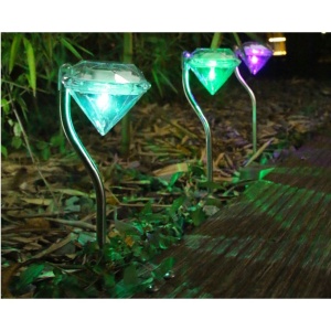 Lampa solara LED tip Diamant pentru gradina Flippy, inaltime 30 cm, 2V, ABS, 600mAh, multicolor - Img 2
