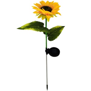 Lampa solara LED tip Floarea Soarelui, inaltime 70 cm, Pentru gradina, Flippy - Img 1