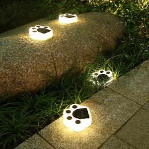 Lampa solara LED, Tip laba de urs, pentru gazon sau gradina, Rezistenta la apa, Flippy, Alb cald - Img 10