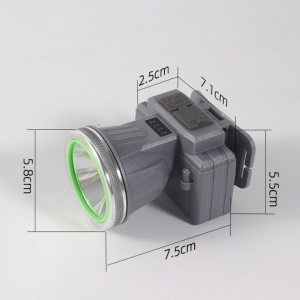 Lanterna LED de Montat pe Cap, Flippy, cu Raza Lunga de Zoom, Reincarcabila USB, Far Telescopic, Rezistent la Apa, Reglabil, pentru Pescuit in Aer Liber, Camping, Lumina Puternica, Lanterna, 7.5x5.8x5.5 cm, Gri - Img 2