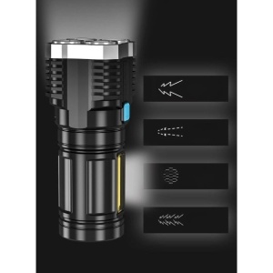 Lanterna LED Tactica 2 in 1, Flippy, 4 Moduri de Iluminare, Tip Proiector COB, Rezistenta la Apa, Reincarcabila, USB, Lanterna de Drumetii, 13.6 x 5 cm, Negru - Img 5