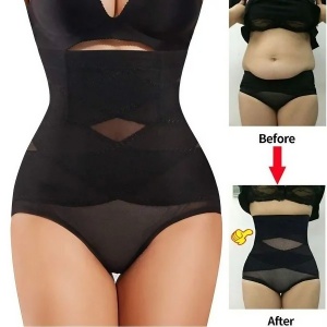 Lenjerie Modelatoare pentru Abdomen, Flippy, cu Talie Inalta si Corset, Negru, Push-Up, Marimea M - Img 3