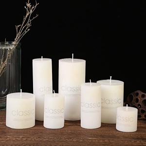 Lumanare Decorativa, Flippy, din Parafina, Cilindrica, Fara Fum si Fara Parfum, 5 x 15 cm, 260 g, Ardere 36h, Ivory Alb - Img 8