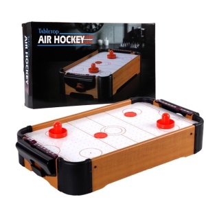 Masa Air-Hockey Flippy, 51 x 31.5 x 9.5 cm, bara pentru punctaj, material ABS, maro - Img 6
