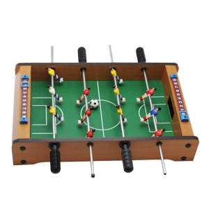 Masa de fotbal cu teren si 12 jucatori Flippy, cu tablou pentru scor, din metal, lemn si ABS, 34.5 x 23 x 7 cm, pentru copii - Img 1