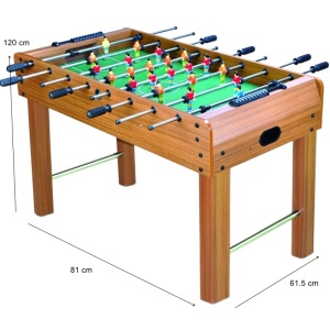 Masa de Fotbal cu Teren si 21 Jucatori Flippy, 8 Manere, cu Tablou pentru Scor, din Metal, Lemn si ABS, 120 x 61.5 x 81 cm, cu Picioare, pentru copii/adulti - Img 2