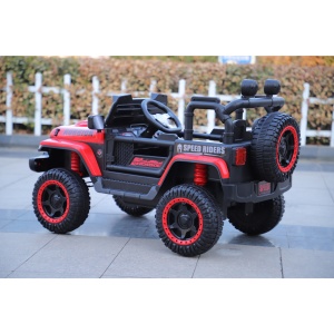 Mașină Electrică pentru Copii, Flippy, Off-Road, Conectare Bluetooth, telecomandă, Tracțiune Integrală, Lumina Intermitenta, Baterie 12V 7Ah, 120x63x68cm, Rosu - Img 4