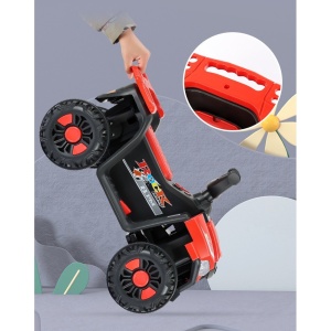 Masinuta Electrica Flippy, pe 4 Roti, Tip ATV, cu Acumulator, Sistem Anti-Rasturnare, Sistem de Lumini si Sunet, 2-5 Ani, 70 x 43 x 48 cm, Rosu - Img 4