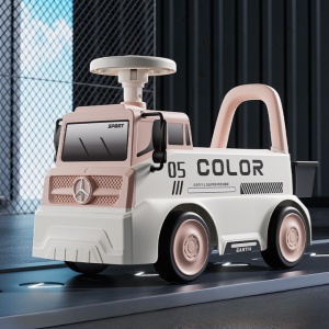 Mașinuță pentru copii, Flippy, 3 ani, Model Camion, Sport, Claxon, Cutie Depozitare, 62x26x40 cm, Roz - Img 2