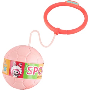 Minge pentru Sarit, Flippy, Tip Coarda Hula Hoop, Cerc 12 cm, Coarda 52 cm, Minge 12 x 11 cm, Functie Iluminat, 4-6 Ani, Plastic, Roz - Img 6