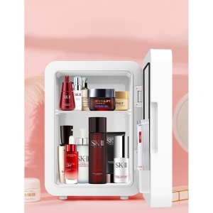 Mini frigider cosmetice, Flippy, dubla functie de incalzire/racire, portabil, 8L, alb - Img 6