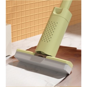 Mini Mop, Flippy, Pentru Uz Casnic, Sistem Autostoarcere, Portabil, Mop cu Burete, Rotire 180°,15 x 27.5 cm, Verde - Img 5
