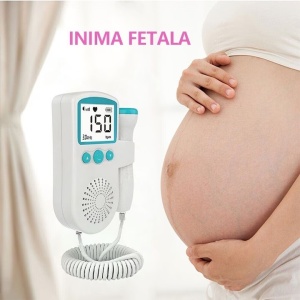 Monitor Fetal Doppler, Flippy, Monitorizare Sarcina, Ritm Cardiac, Ecran LCD 4.5 cm, 2 x Baterii AA (neincluse), Portabil, din ABS, 12.8 x 9.6 x 3 cm, Utilizare de la 9 Saptamani, Verde - Img 6