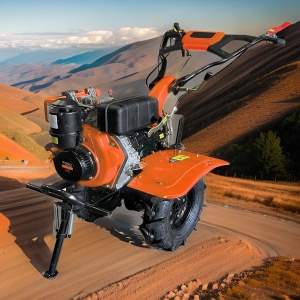 Motocultor DETOOLZ 7CP 280CC, motorina, 4T, 3 viteze, pornire manuala, cu roti