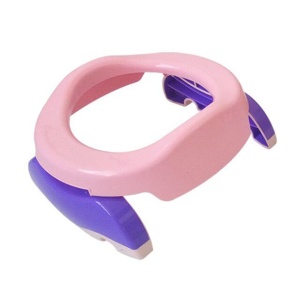 Olita Portabila 2 in 1, Flippy, Olita + Capac de Toaleta, din Plastic, Diametru 21 cm, Roz - Img 5