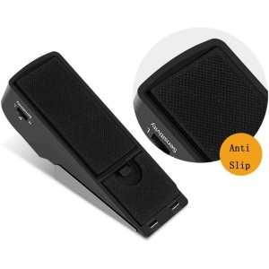 Opritor pentru Usa cu Alarma, Flippy, 120DB, cu Baterii, cu 3 Trepte de Sensibilitate, Antialunecare, Buton ON-OFF, 14x4.5x4 cm, Negru - Img 2