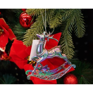 Ornament brad de Craciun, Iridescent, in forma de Ren, 11 cm x 11 cm, Plastic, Flippy - Img 7