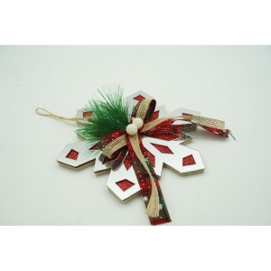 Ornament brad, Flippy, Fulg de nea, Argintiu, Lucios, 14*15CM, Acril, Interior/ Exterior - Img 10