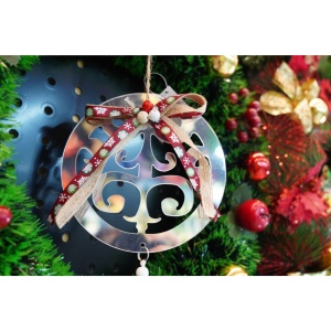 Ornament brad, Flippy, Rotund, Argintiu, Lucios, 14*26CM, Acril, Interior/ Exterior - Img 2