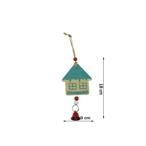 Ornament de brad casuta, Flippy, multicolor, lemn, 18 cm - Img 5