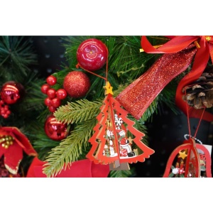 Ornament de brad mos craciuni in brad, Flippy, multicolor, lemn, 10.5x9.5 cm - Img 4