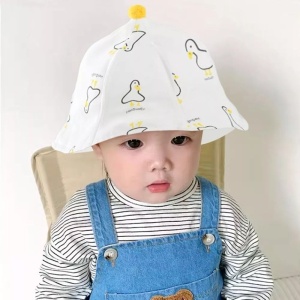 Palarie de Protectie pentru Bebelusi, Flippy, Model Ratuste, Pescareasca, de Primavara si Toamna, cu Masca si Fermoar, 42 cm, pentru 0-3 Luni, Alb - Img 5