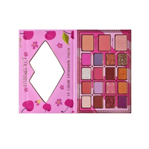 Paleta de Machiaj, KEVIN & COCO, Cherry Blossom. Fard de Pleoape, 19 culori, 19.2 x 12.8 x 1.4 cm - Img 1
