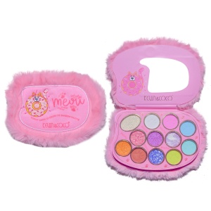 Paleta de Machiaj, KEVIN & COCO, Pink Fuzzy Fard de Pleoape,12 culori, 15 x 10.5 x 3 cm - Img 5