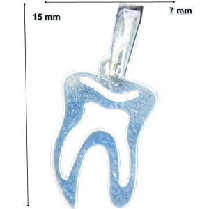 Pandantiv din Argint 925 Jolie Silver, Model Dinte, 15 x 7 mm, 0.6 g - Img 2