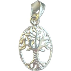 Pandantiv, Jolie Silver, Argint 925, Model Copacul Vietii Rodiat, 22 x 11 mm, 0.9 g - Img 1