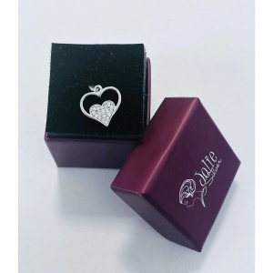 Pandantiv, Jolie Silver, Argint 925, Model Inima in Inima, Pietre Zirconiu, 20 x 15 mm, 1.2 g - Img 5
