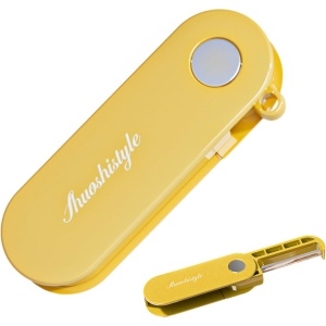 Peeler pentru Legume si Fructe, Flippy, 3.6 x 9.1 cm, Multifunctional, Curatator Pliabil, din ABS si Otel Inoxidabil, Galben - Img 6