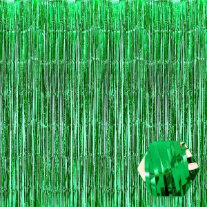 Perdea Franjurata, Flippy, Model Decor Petrecere, pentru Fundal de Poze, Amenajare Colorata a Petrecerii, Dimensiune 100x200 cm, Verde - Img 7
