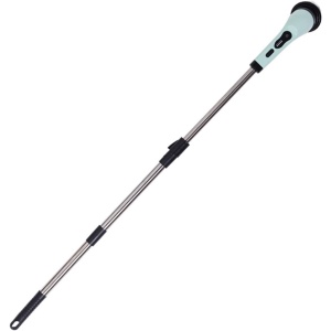 Perie Electrica de Curatare, Flippy, pentru Gresie, Baie, Bucatarie, 25x20x9.5 cm, cu 6 Capete, Maner Extensibil Detasabil 84-127cm, Incarcare USB-Type C, Rotire 360 de Grade, 3000 mAh, Culoare: Verde - Img 3