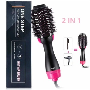 Perie Electrica de Par Fixa, Flippy, pentru Volum, Ceramica, 3 Setari de Temperatura, 1000W, pentru Toate Tipurile de Par, Negru-Roz - Img 9