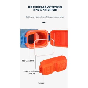 Pistol cu Apa pentru Copii, Rezervor, Pentru Piscina/Plaja, Flippy, 6ani+, Quick Fill, Albastru, 600ML - Img 6