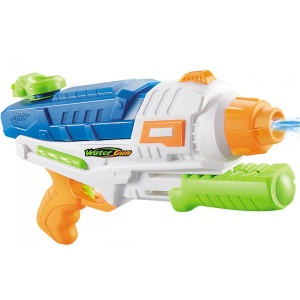 Pistol cu Apa pentru Copii, Rezervor, Pentru Piscina/Plaja, Flippy, 6ani+, Albastru/Multicolor, 1000ML, model 2 - Img 1