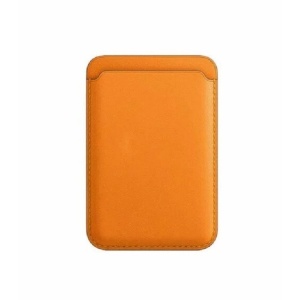 Portofel Flippy MagSafe piele pentru carduri compatibil cu Apple iPhone 12/12 Mini/12 Pro/12 Pro Max,Portocaliu - Img 1