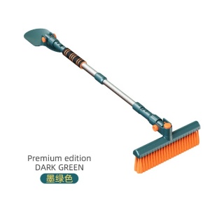 Racleta Auto pentru Zapada cu Doua Capete, Flippy, Dezapezire Masina, cu Maner Lung, Ergonomica, Detasabila, pentru Geamuri si Caroserie, Usor de Utilizat, 48 cm- 78 cm, Verde Inchis - Img 1